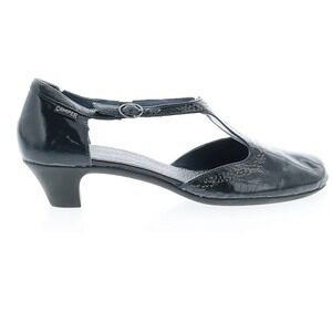 Camper Navy Blue Patent Leather T-Strap Mary Jane Pump Heel EU 38 US 7.5 Comfort